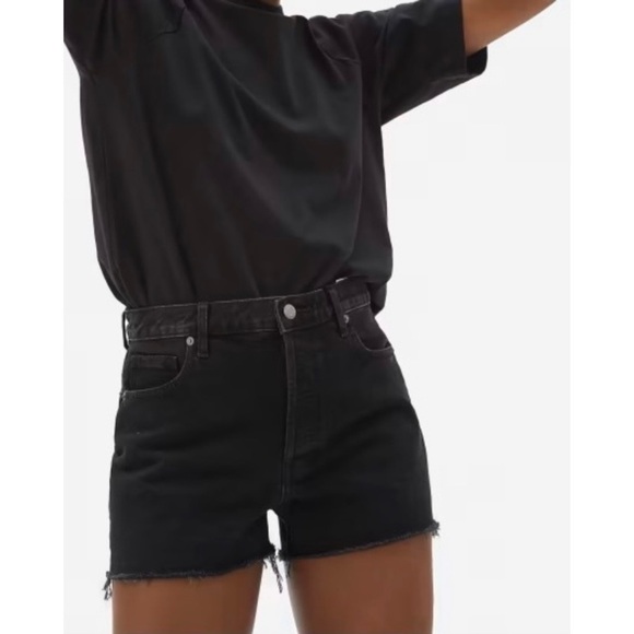 Everlane NEW The Cheeky‎ Denim Short in Washed Black 25 - Picture 1 of 8